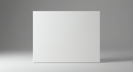 Fototapeta premium White Square on Gray Background