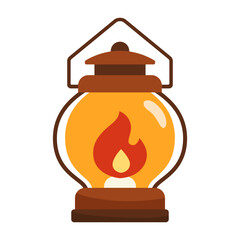 Illustration of Antique Camping Lantern