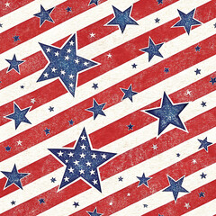 4th July digital Papers Vintage Americana Seamless Patterns Red White Blue Printable Scrapbook Paper Independence Day Digital Png Backgrounds