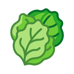 Two heads of green leaf lettuce on black background