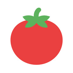 Simple flat tomato illustration on black background image design