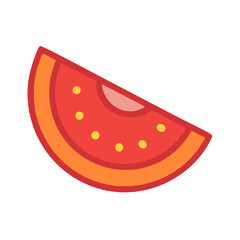 Vibrant watermelon slice illustration against a solid black background