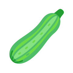 Stylized green zucchini illustration on black background image stock