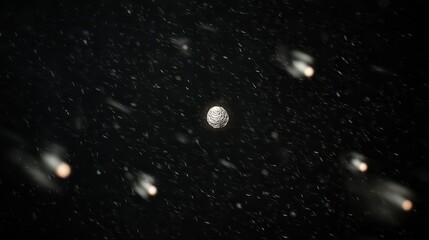 Night Sky  Celestial Body  Falling Snow  Space  Minimalist  Abstract  Dark Background  Cos