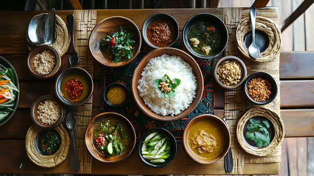 Sampling Thai green curry with jasmine rice at an upscale dining establishment (1)