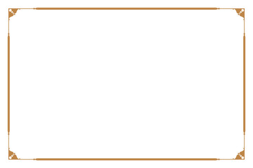 Elements of ornate vintage frames. Border gold on white classic calligraphy swirls, floral motifs. Design print for greeting cards, wedding invitations, restaurant menu, royal certificates. Set 155