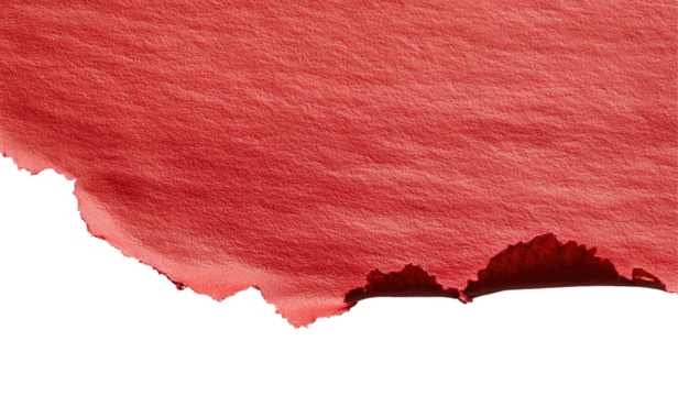 Red textured material edge