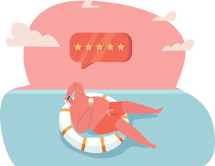 High quality summer rest vector illustration