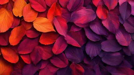 Autumnal Leaves: A Symphony of Crimson and Purple Hues