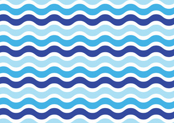ocean wave pattern with flowing curves in varying blue tones background