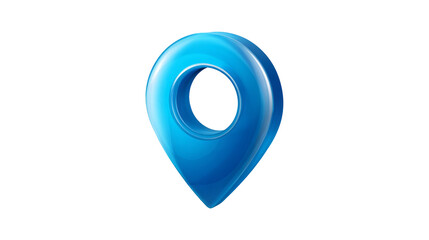 blue location icon or pin.isolated, transparent background	