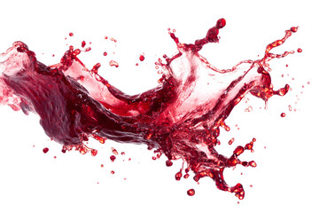Fototapeta premium a splash of red liquid. isolated, transparent background 