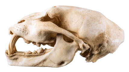 Fototapeta premium Lion Skull Close-Up Transparent Background