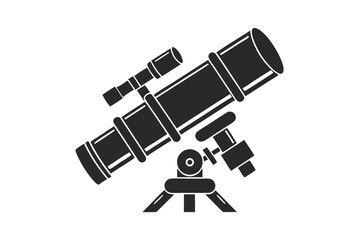 Telescope silhouette vector illustration