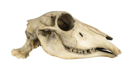 Realistic Camel Head Skull Close-Up Transparent Background