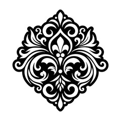 A glyph style icon showing deco accent tattoo