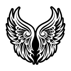 Fototapeta premium A filled style icon of angel wings tattoo
