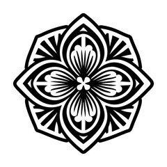 A filled style icon depicting hibiscus