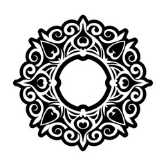 A solid style icon of ornamental circle tattoo