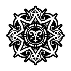 A solid style icon showing symmetric pattern