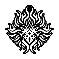 Obraz premium A glyph style icon of symmetric flame