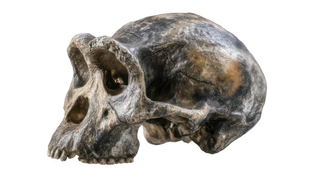 Realistic Skull of a Gorilla Transparent Background
