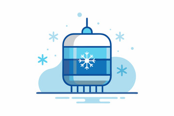 cryogenic tank with cooling vapor icon