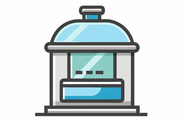 laboratory desiccator with transparent lid icon