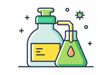 laboratory wash bottle with narrow nozzle icon