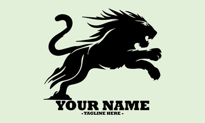 Stylized leaping tiger in vector art showcasing fierce energy and wild motion with bold curved stripes and illustrating its speed and agility. Wildlife concept and logo tiger design