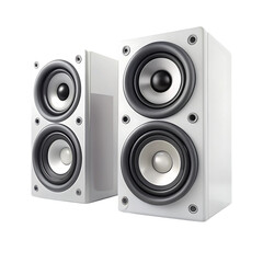 High-Quality White Bookshelf Speakers: Stereo Sound System