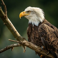 Obraz premium Bald Eagle Perched