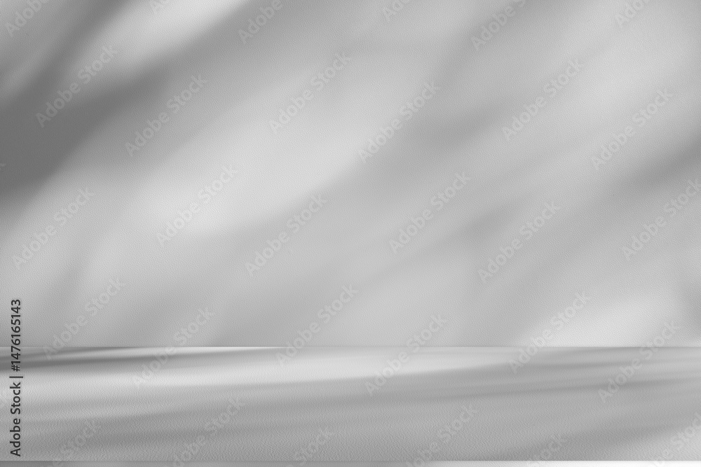 Leinwandbilder wall interior background, studio and backdrops show products.with shadow from window color white and