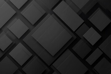 Abstract black and white background with a seamless geometric pattern and 3D cube texture for modern design illustration