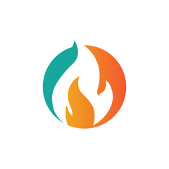 Stylized Fire logo vector and symbol