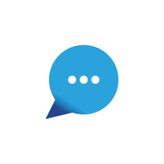 Stylized bubble chat logo vector and symbol