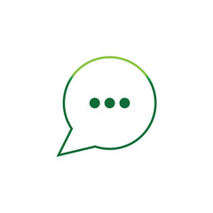 Stylized bubble chat logo vector and symbol