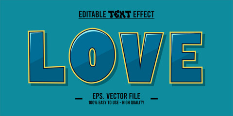 Love Editable Text Effect, Romantic and Modern Love Text Styles, Playful & Elegant Love Typography. EPS File
