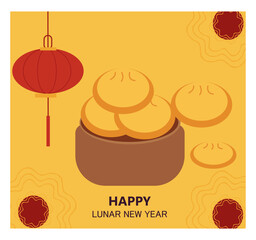 Lunar New Year Vector Illustration Pack - CNY Dragon, Ox & Lantern Graphics-02