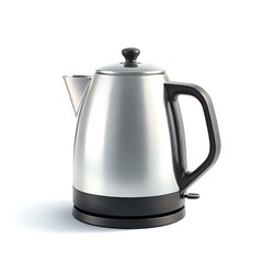 Fototapeta premium Modern Stainless Steel Electric Kettle with Black Accents