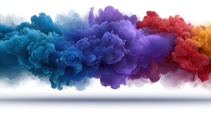 Abstract Colorful Ink Swirls Background Texture Design Element Vibrant Blue Purple Red Orange Color Splashes