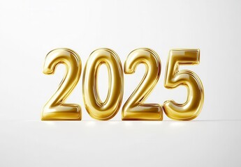 Golden New Year Celebration Shiny Numbers