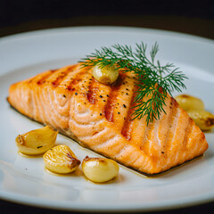 Grilled Salmon Steak