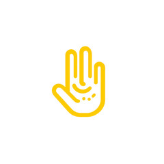 Obraz premium Golden Hand with Symbolic Design - Abstract Icon