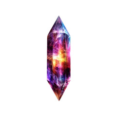Celestial Crystal Cosmic Energy Within a Gemstone Prism