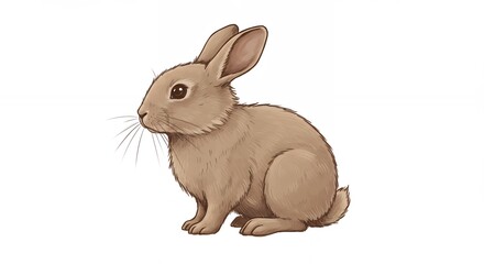 Brown rabbit illustration