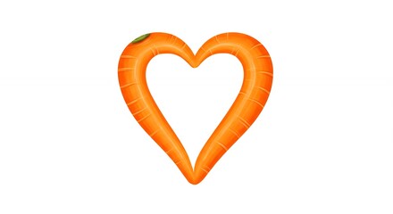 Fototapeta premium Carrots heart shape design