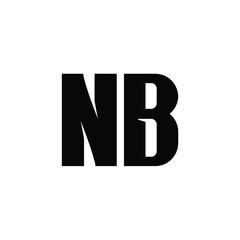NB monogram logo design letter text name symbol monochrome logotype alphabet character simple logo