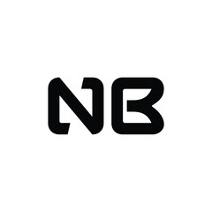NB monogram logo design letter text name symbol monochrome logotype alphabet character simple logo