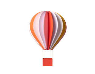 Fototapeta premium Colorful Paper Hot Air Balloon Illustration